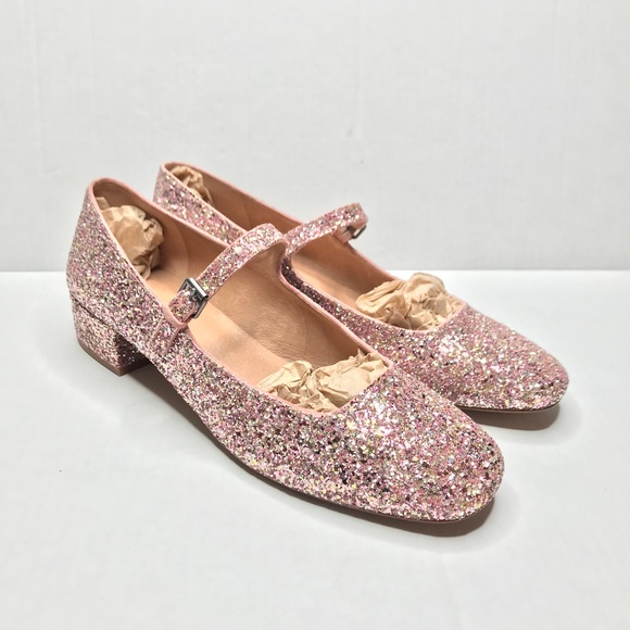 madewell glitter mary janes